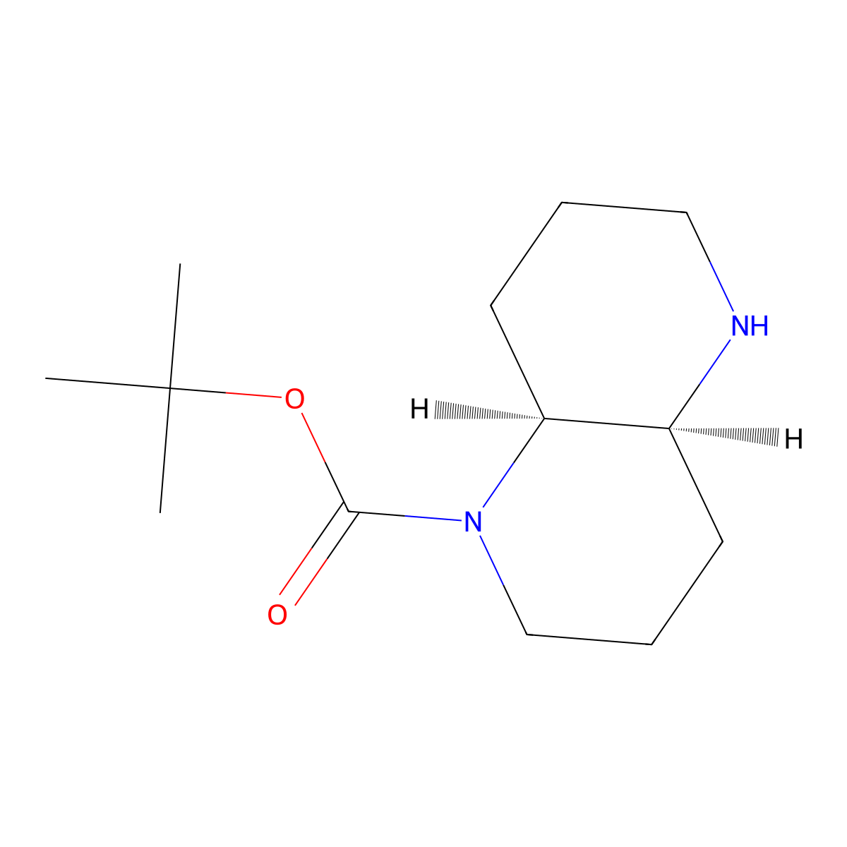 cis-1-Boc-octahydro-[1,5]naphthyridine molecular structure, CAS 2382637-68-3