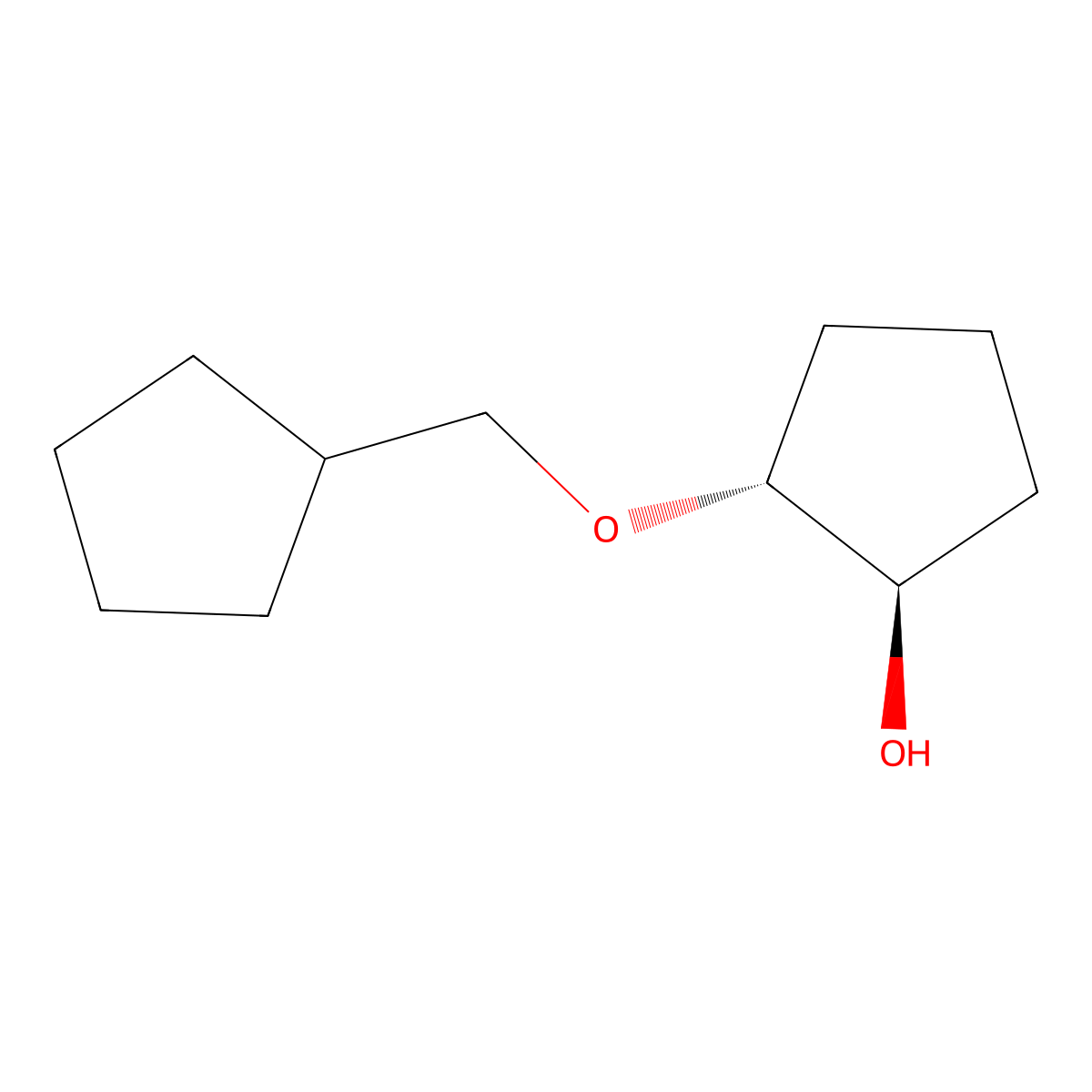 (1R,2R)-2-(cyclopentylmethoxy)cyclopentan-1-ol molecular structure, CAS 2382654-39-7