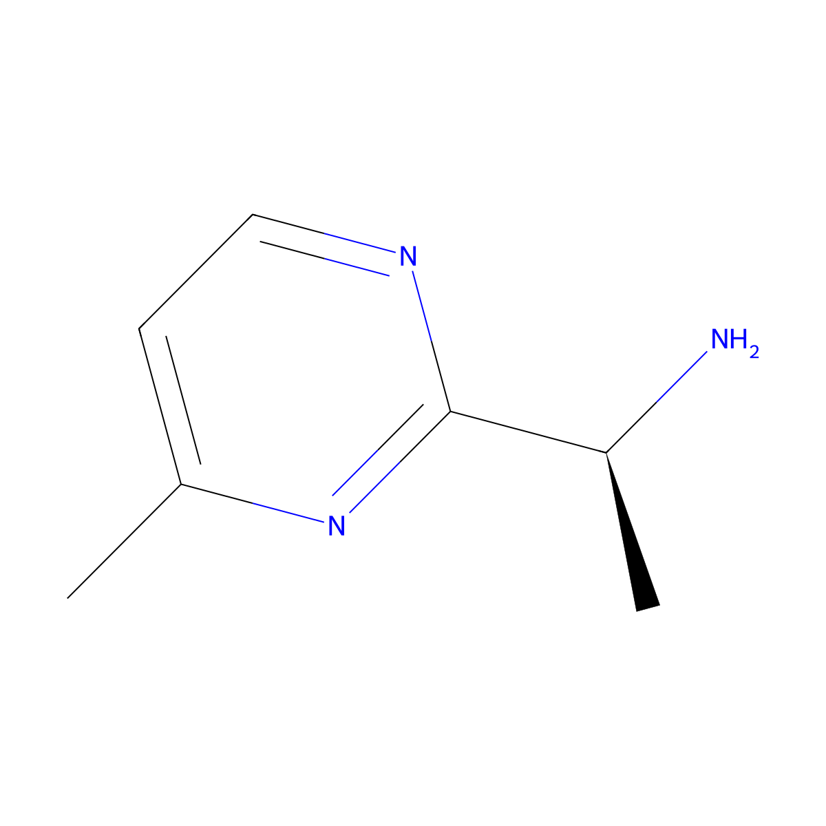 (S)-1-(4-Methylpyrimidin-2-yl)ethan-1-amine molecular structure, CAS 2382691-90-7