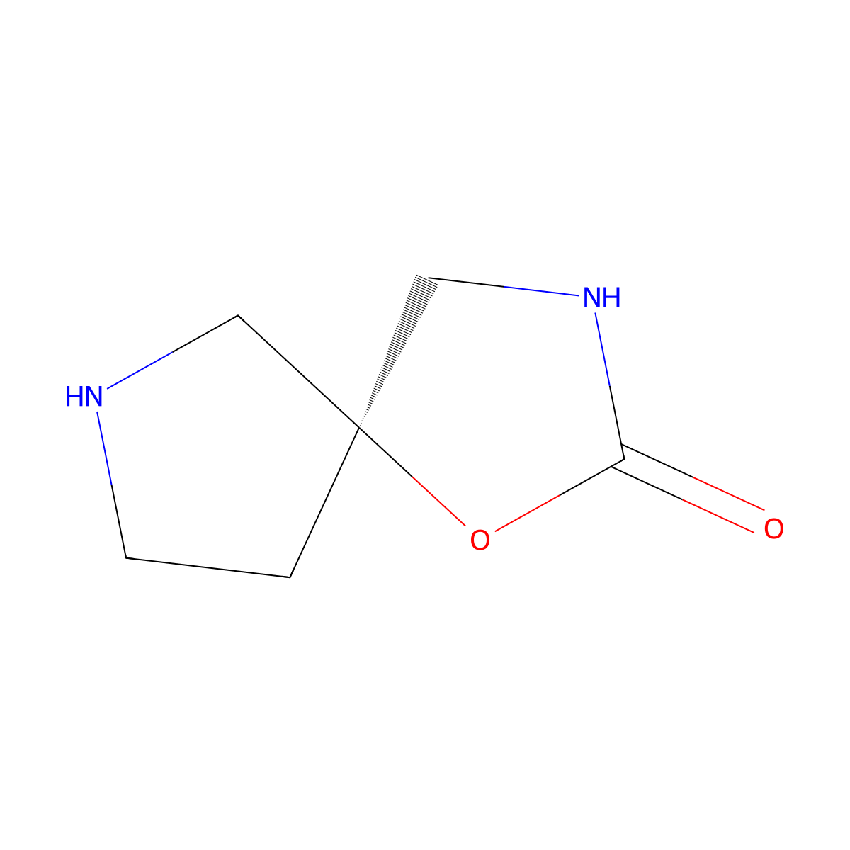 (5S)-1-Oxa-3,7-diazaspiro[4.4]nonan-2-one molecular structure, CAS 2382698-96-4