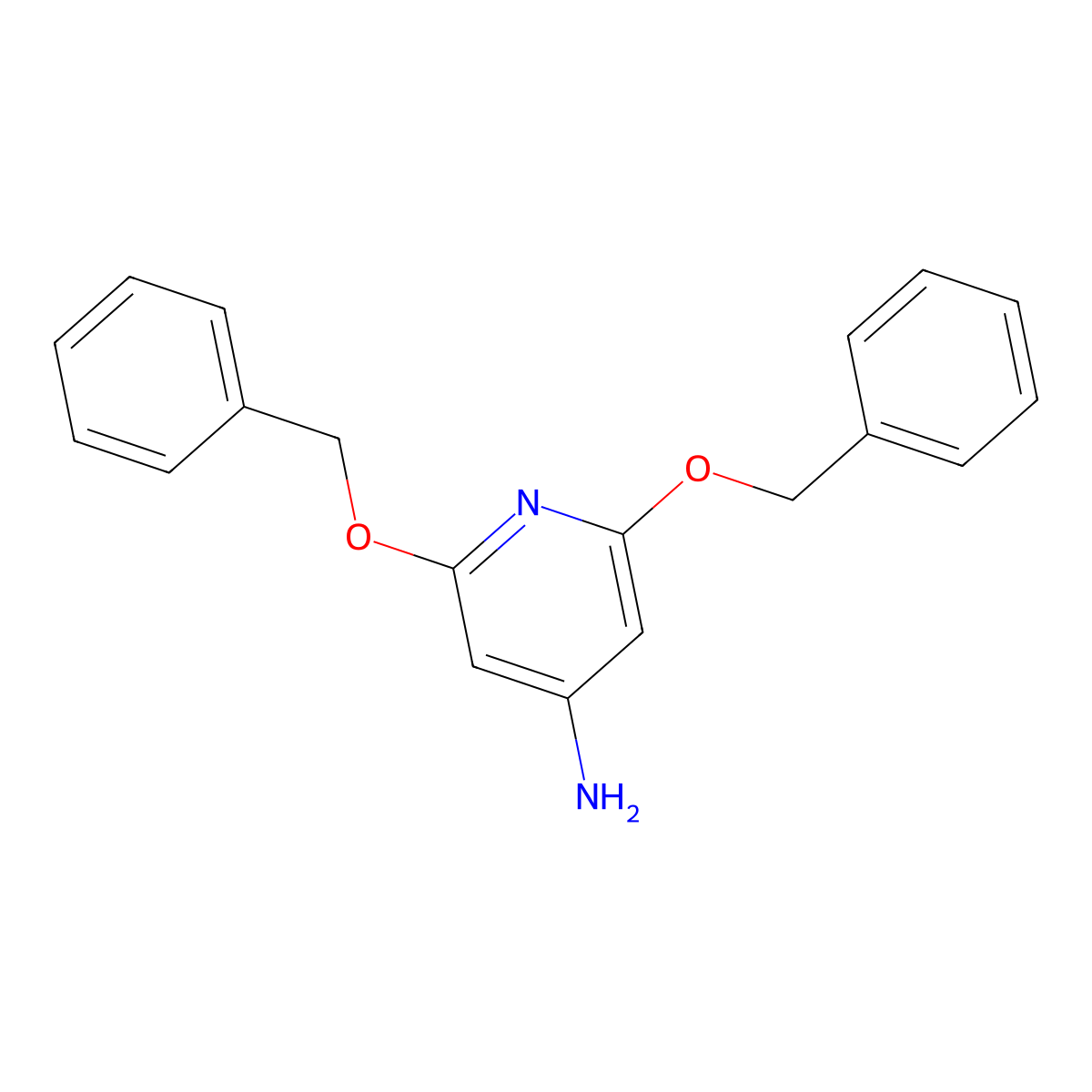2,6-Bis(benzyloxy)pyridin-4-amine molecular structure, CAS 23827-19-2