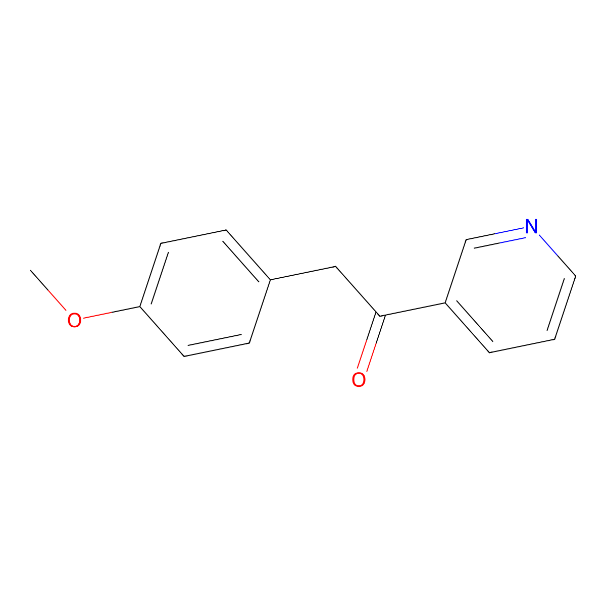 2-(4-Methoxyphenyl)-1-(3-pyridinyl)-ethanone molecular structure, CAS 23827-45-4