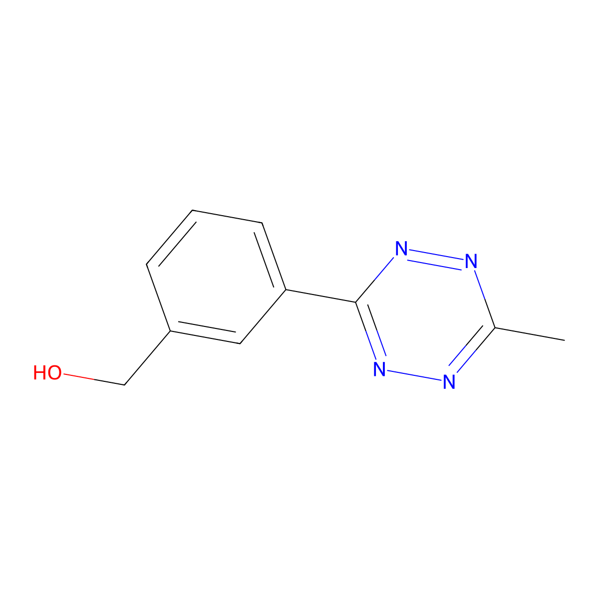 [3-(6-Methyl-1,2,4,5-tetrazin-3-yl)phenyl]methanol molecular structure, CAS 2382712-97-0