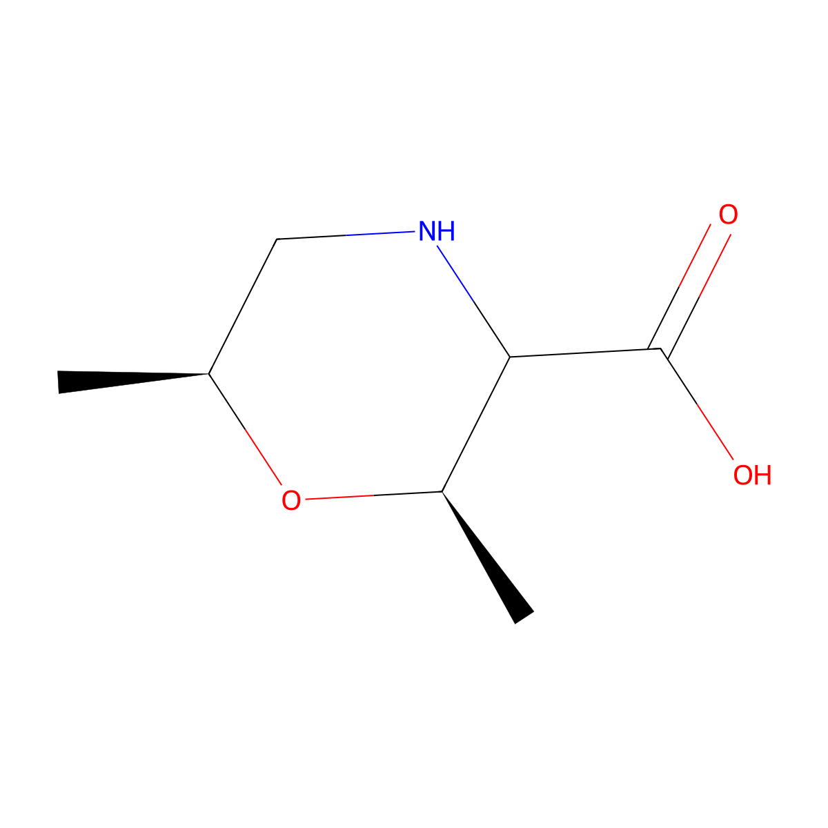 (2R,6S)-2,6-dimethylmorpholine-3-carboxylic acid molecular structure, CAS 2382745-33-5