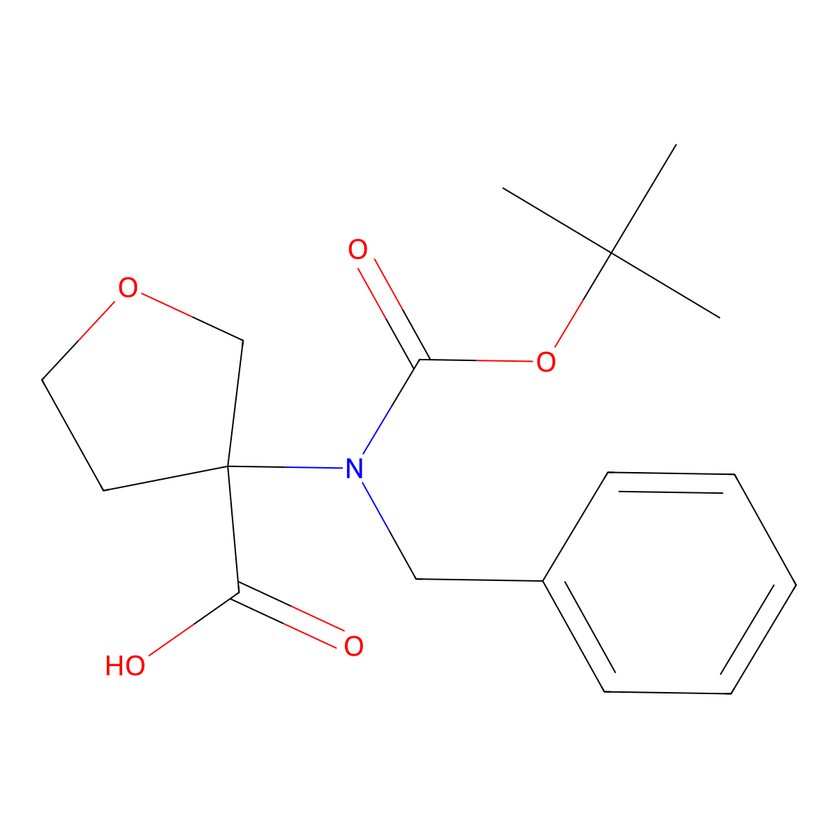 3-{Benzyl[(tert-butoxy)carbonyl]amino}oxolane-3-carboxylic acid molecular structure, CAS 2382879-13-0