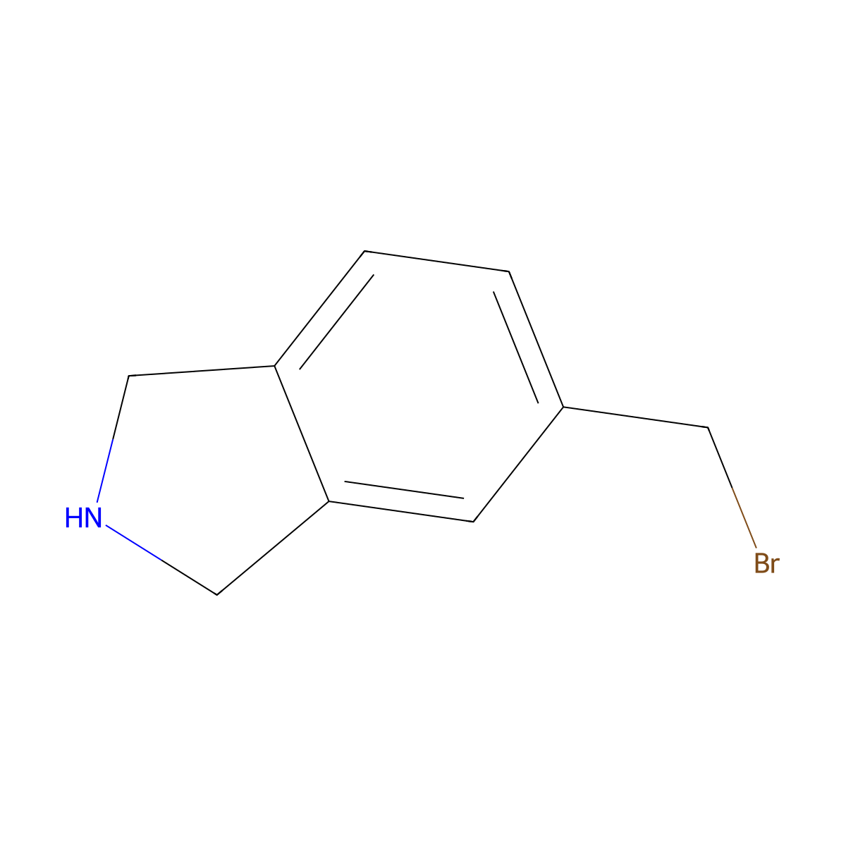 5-(bromomethyl)-2,3-dihydro-1H-isoindole molecular structure, CAS 2382879-52-7