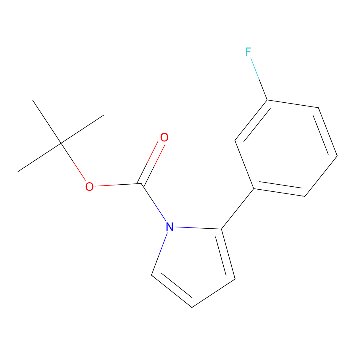 Tert-butyl 2-(3-fluorophenyl)-1H-pyrrole-1-carboxylate molecular structure, CAS 2382904-10-9