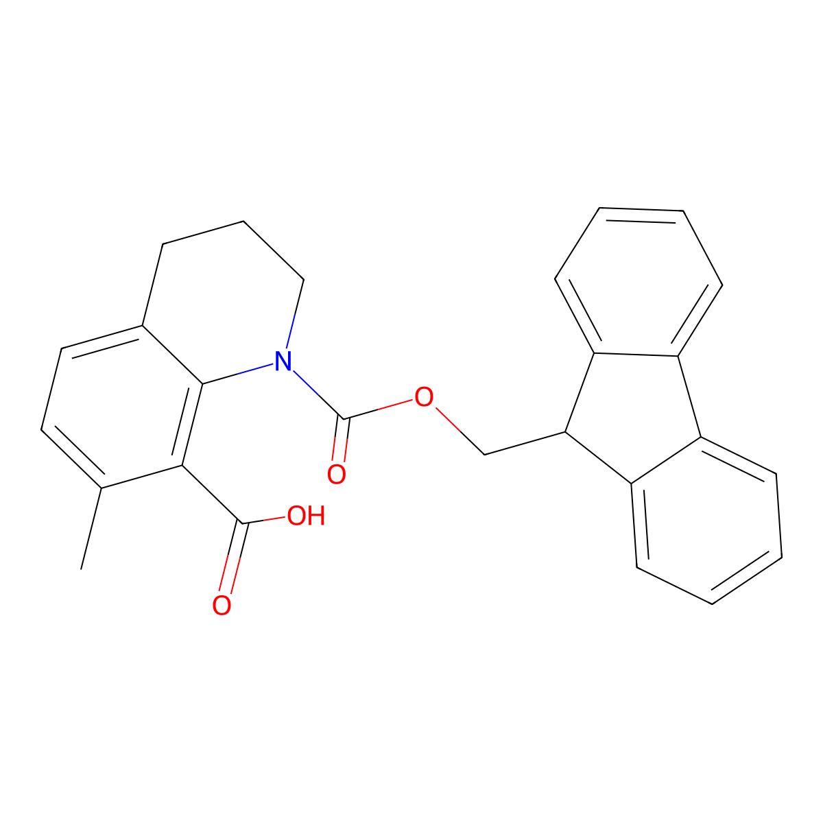 1-{[(9H-fluoren-9-yl)methoxy]carbonyl}-7-methyl-1,2,3,4-tetrahydroquinoline-8-carboxylic acid molecular structure, CAS 2382922-51-0