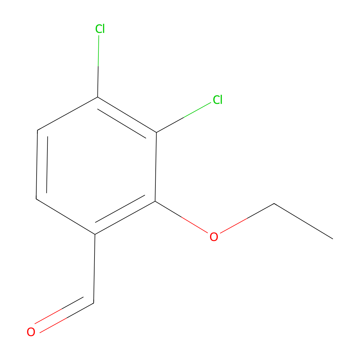3,4-Dichloro-2-ethoxybenzaldehyde molecular structure, CAS 2382927-39-9