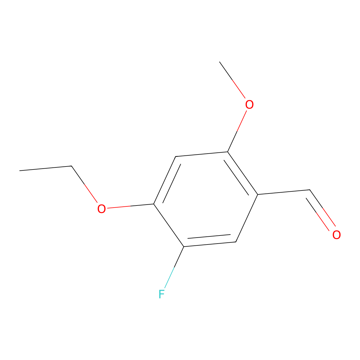 4-Ethoxy-5-fluoro-2-methoxybenzaldehyde molecular structure, CAS 2382937-93-9
