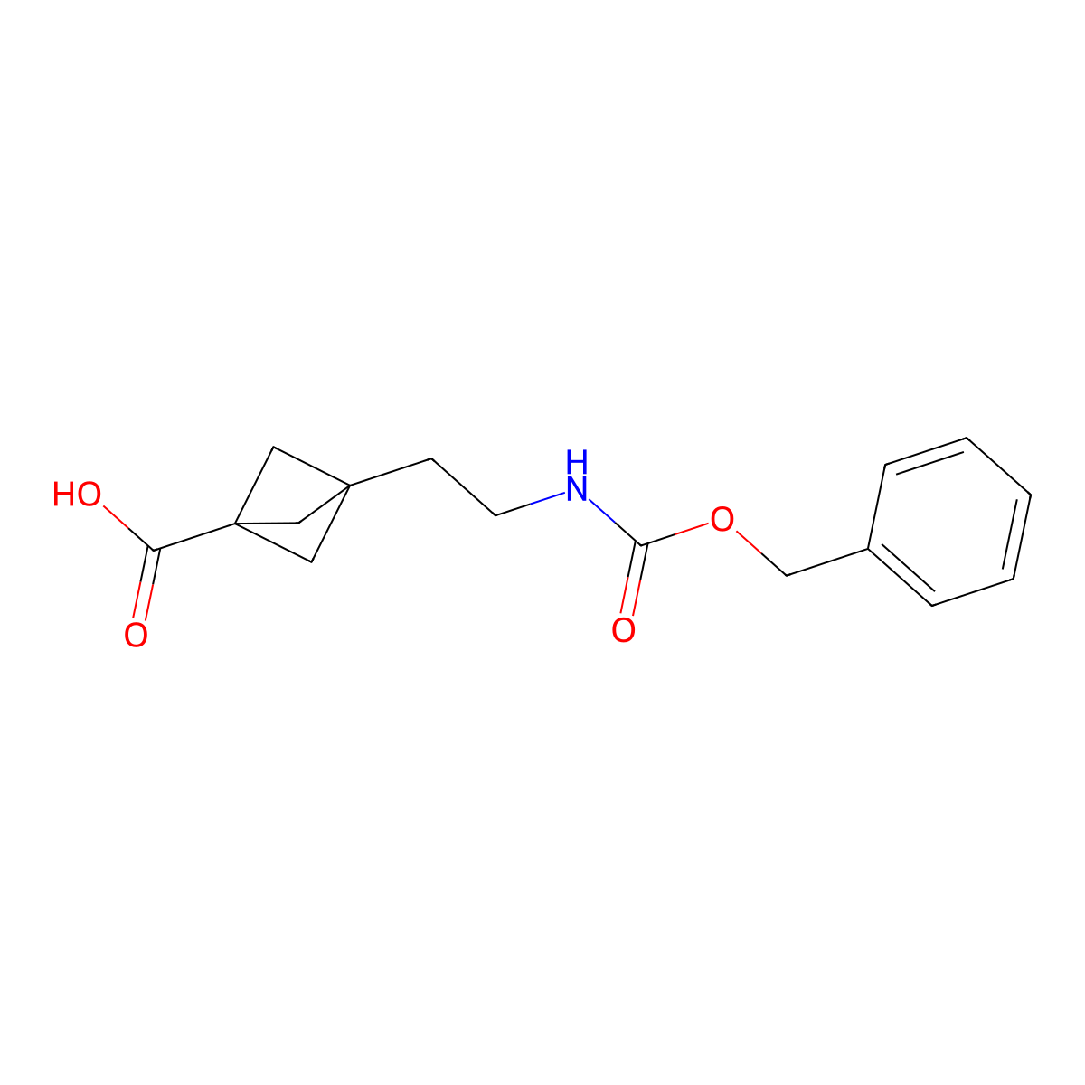 3-(2-{[(Benzyloxy)carbonyl]amino}ethyl)bicyclo[1.1.1]pentane-1-carboxylic acid molecular structure, CAS 2382951-78-0