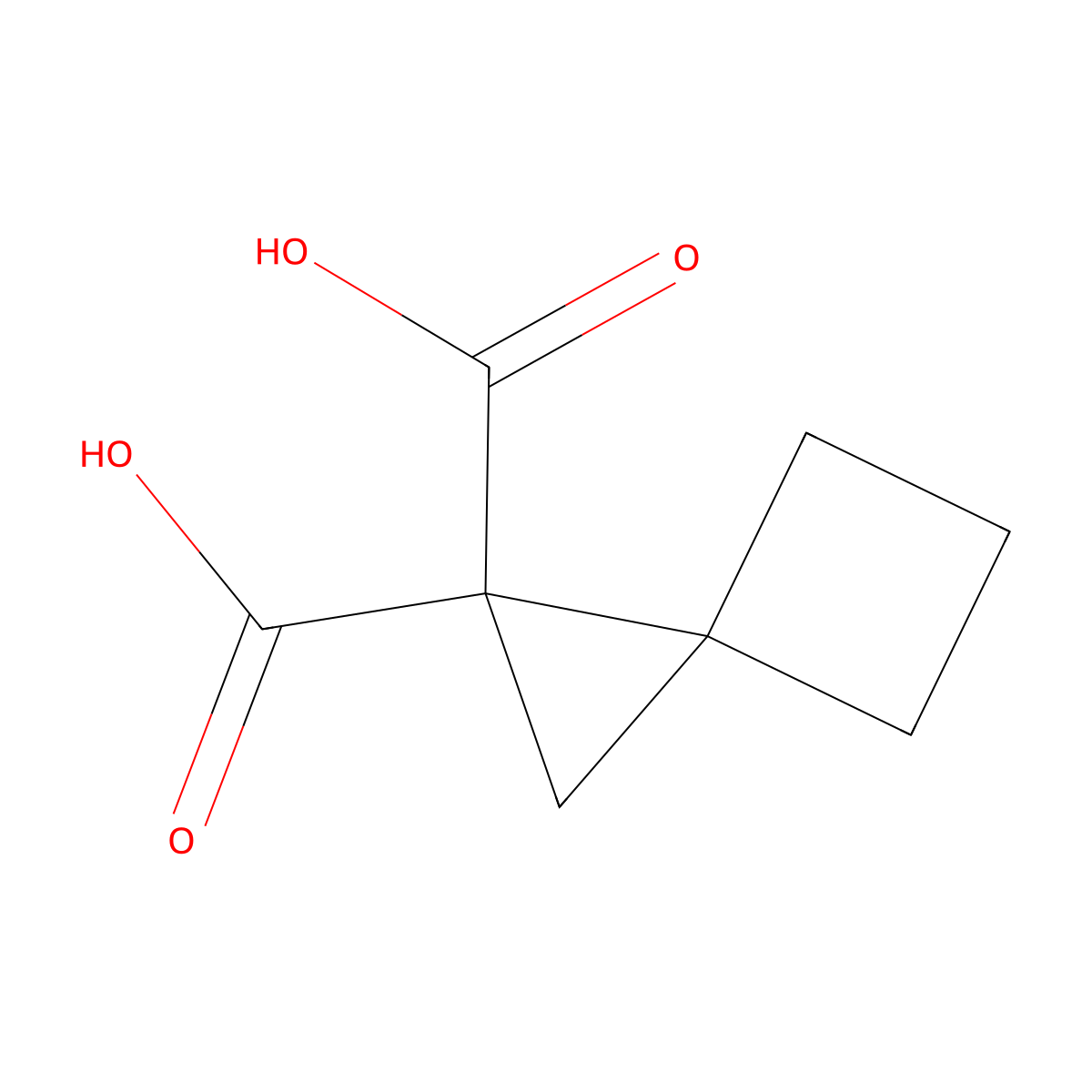 Spiro[2.3]hexane-1,1-dicarboxylic acid molecular structure, CAS 2382956-11-6