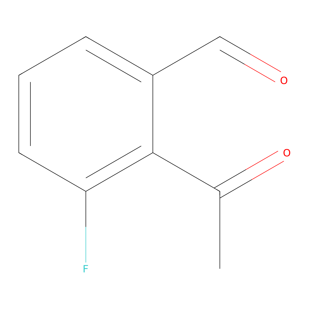 2-Acetyl-3-fluorobenzaldehyde molecular structure, CAS 2382975-59-7