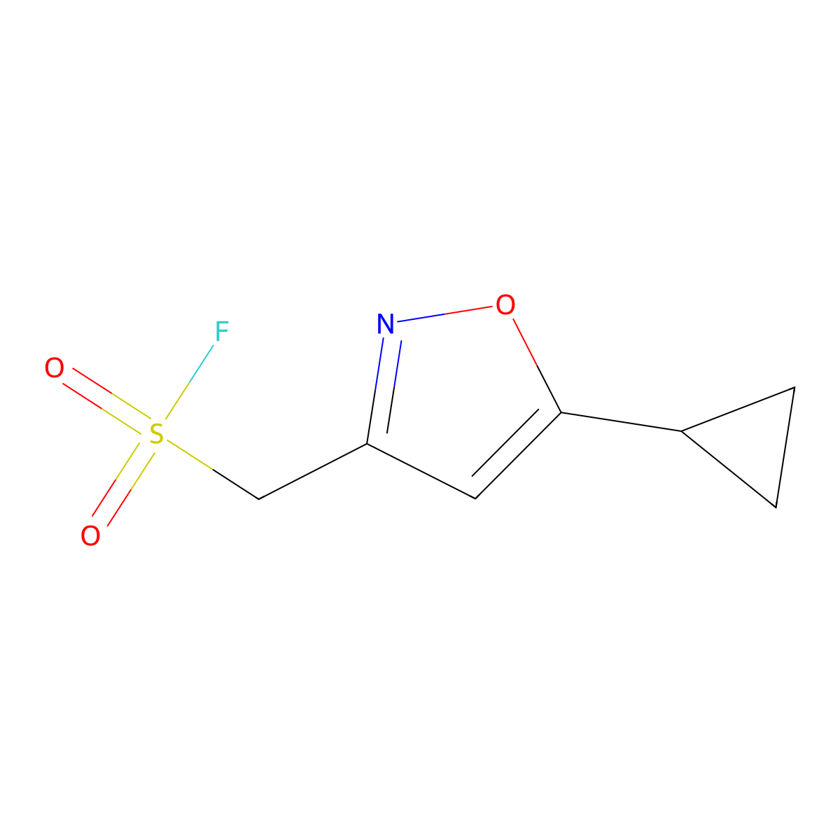 (5-Cyclopropyl-1,2-oxazol-3-yl)methanesulfonyl fluoride molecular structure, CAS 2382977-88-8