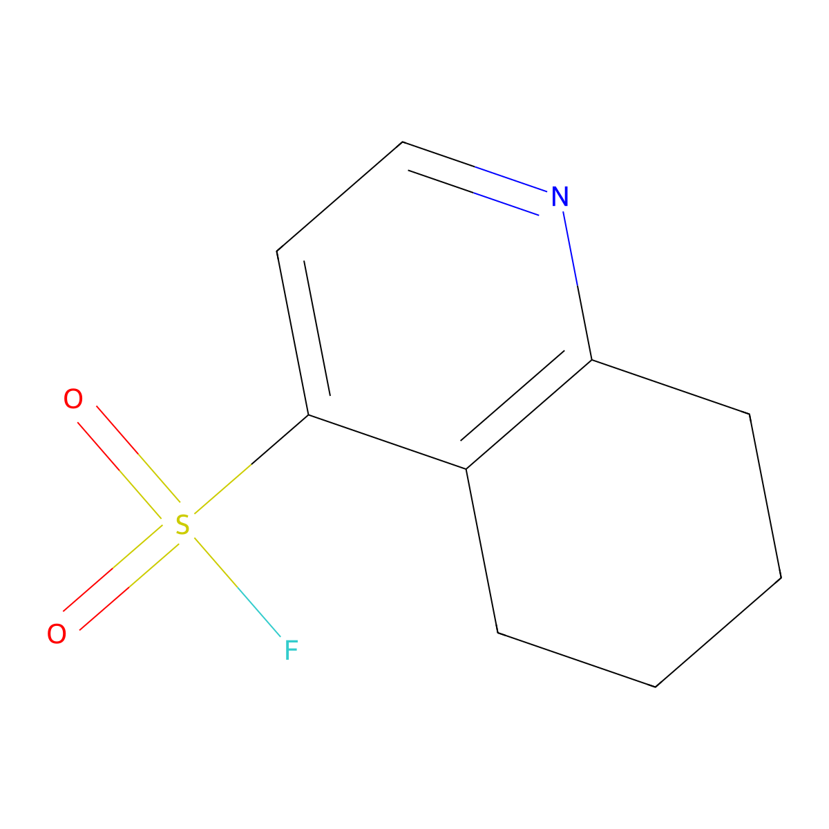 5,6,7,8-Tetrahydroquinoline-4-sulfonyl fluoride molecular structure, CAS 2382989-62-8