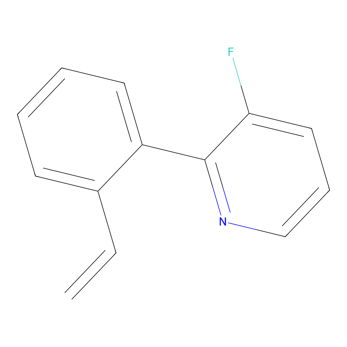 2-(2-Ethenylphenyl)-3-fluoropyridine molecular structure, CAS 2383048-48-2