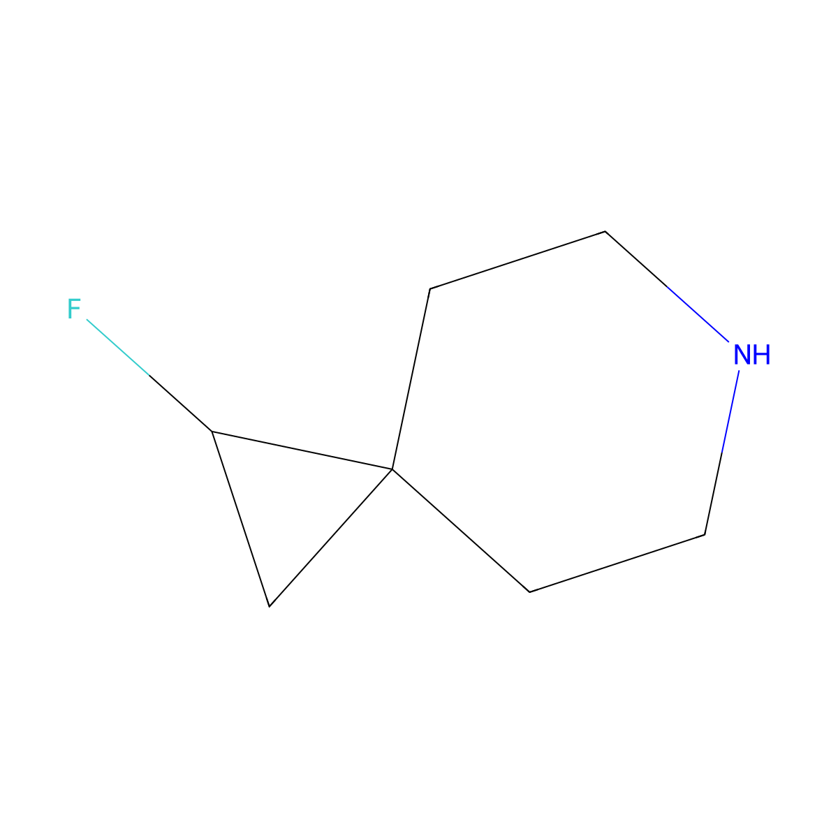 1-Fluoro-6-azaspiro[2.5]octane molecular structure, CAS 2383058-99-7