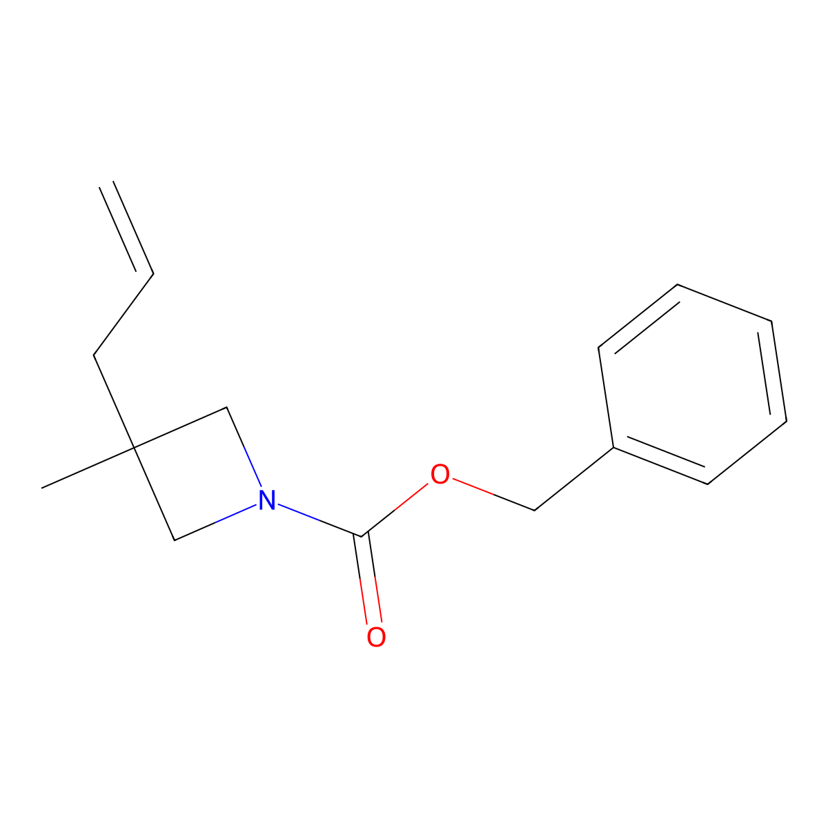 Benzyl 3-methyl-3-(prop-2-en-1-yl)azetidine-1-carboxylate molecular structure, CAS 2383067-33-0