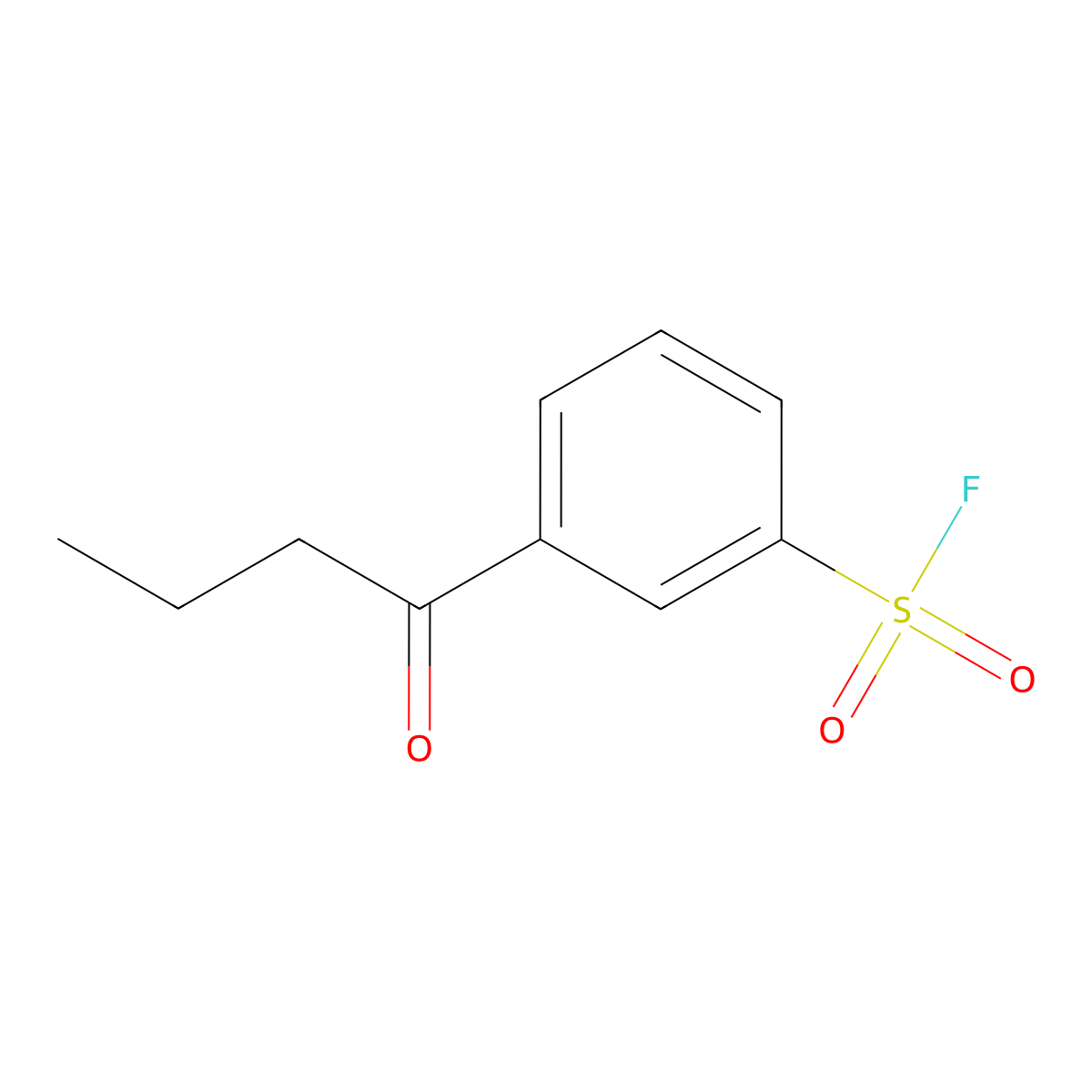 3-Butanoylbenzene-1-sulfonyl fluoride molecular structure, CAS 2383077-34-5