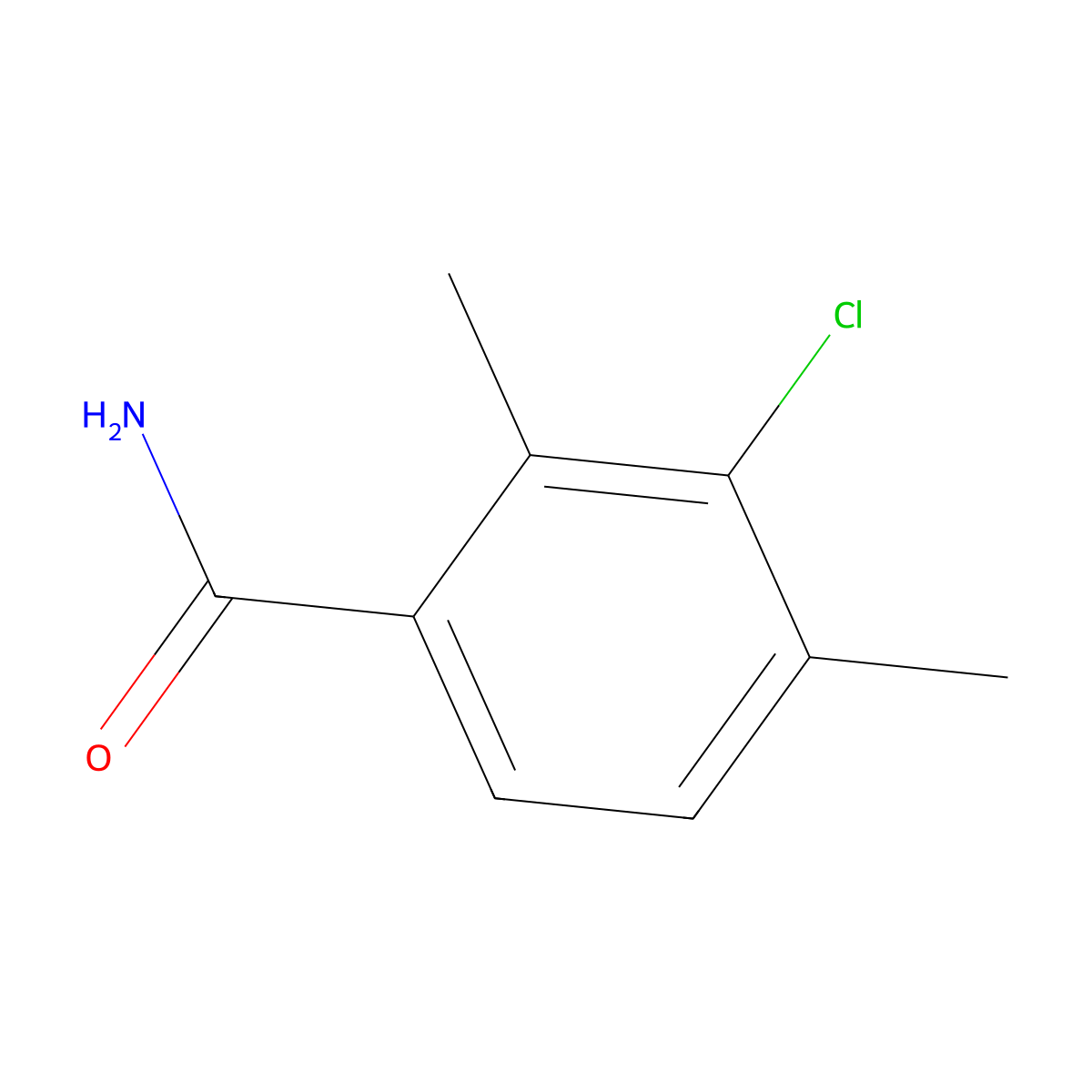 3-Chloro-2,4-dimethylbenZamide molecular structure, CAS 2383080-12-2