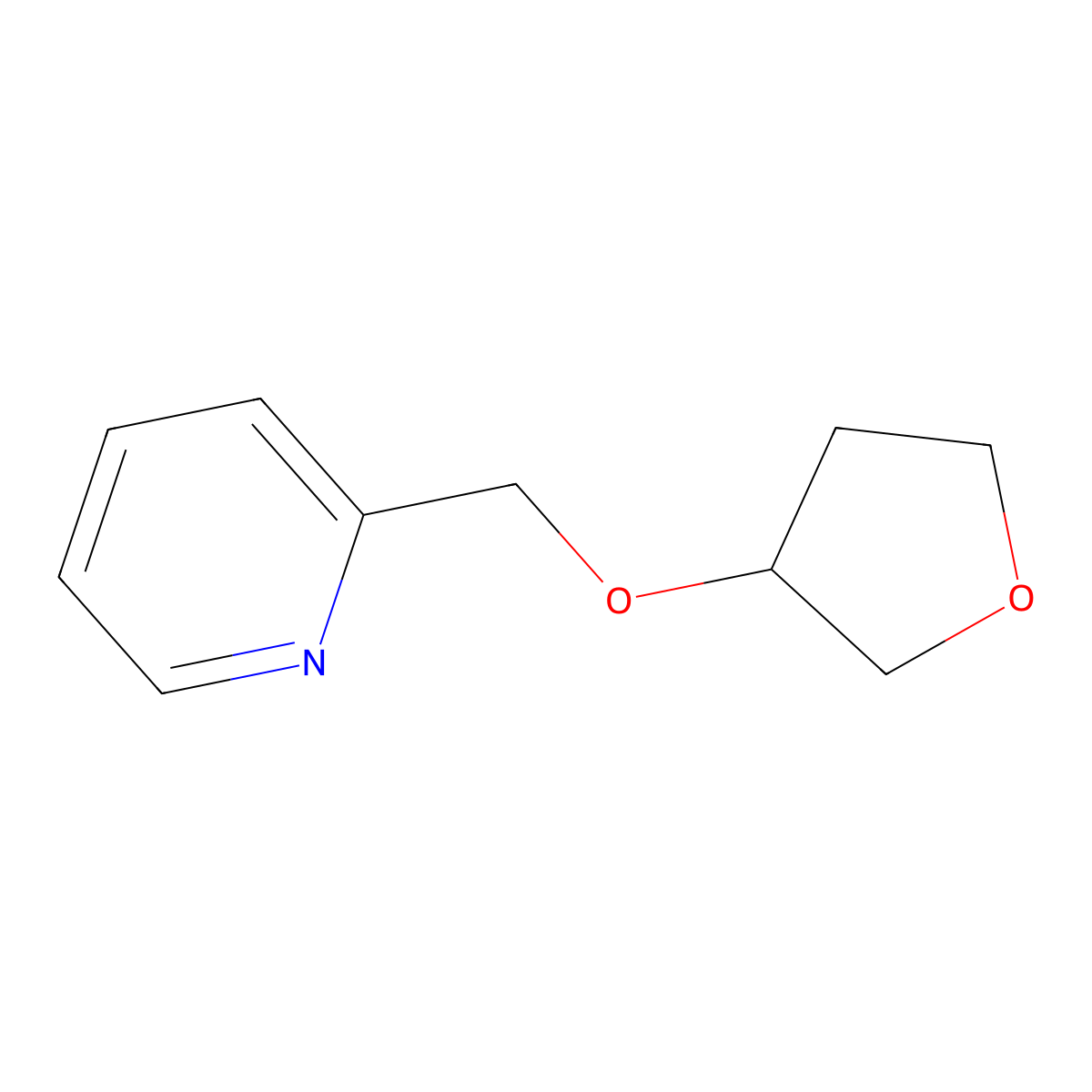 2-[(Oxolan-3-yloxy)methyl]pyridine molecular structure, CAS 2383168-79-2
