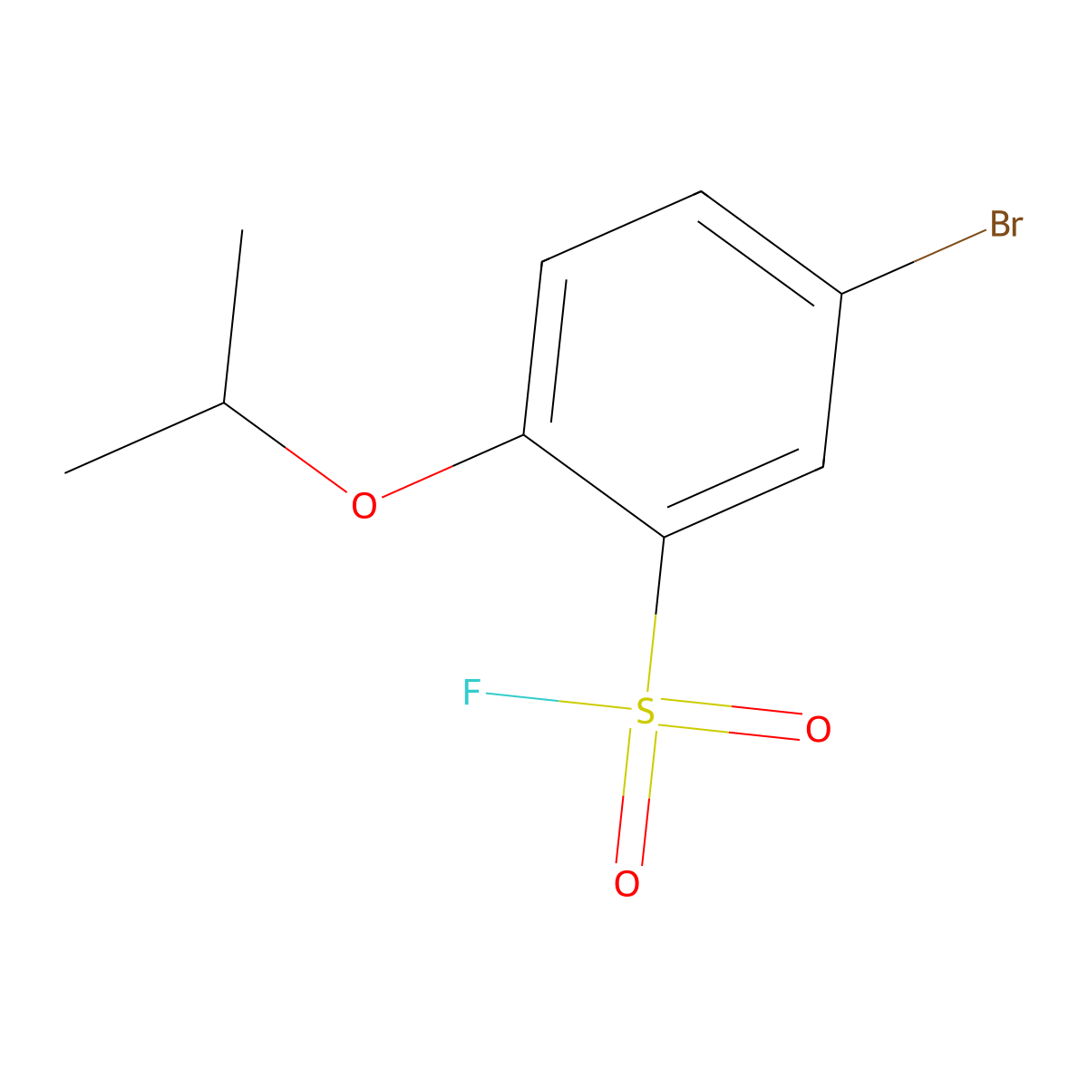 5-Bromo-2-(propan-2-yloxy)benzene-1-sulfonylfluoride molecular structure, CAS 2383169-61-5