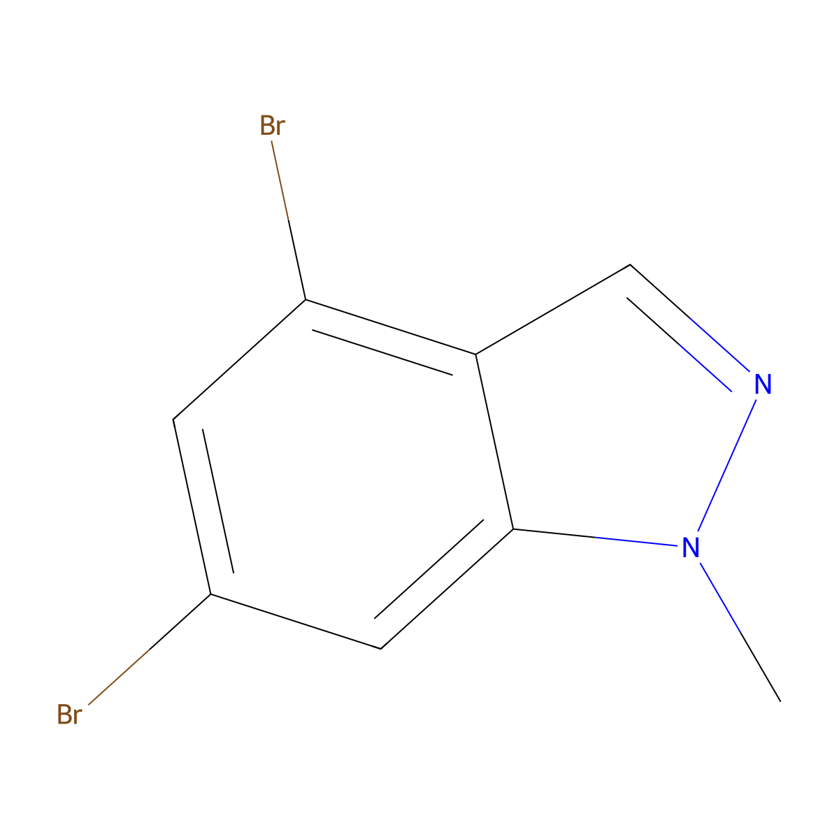 4,6-Dibromo-1-methyl-1H-indazole molecular structure, CAS 2383183-75-1