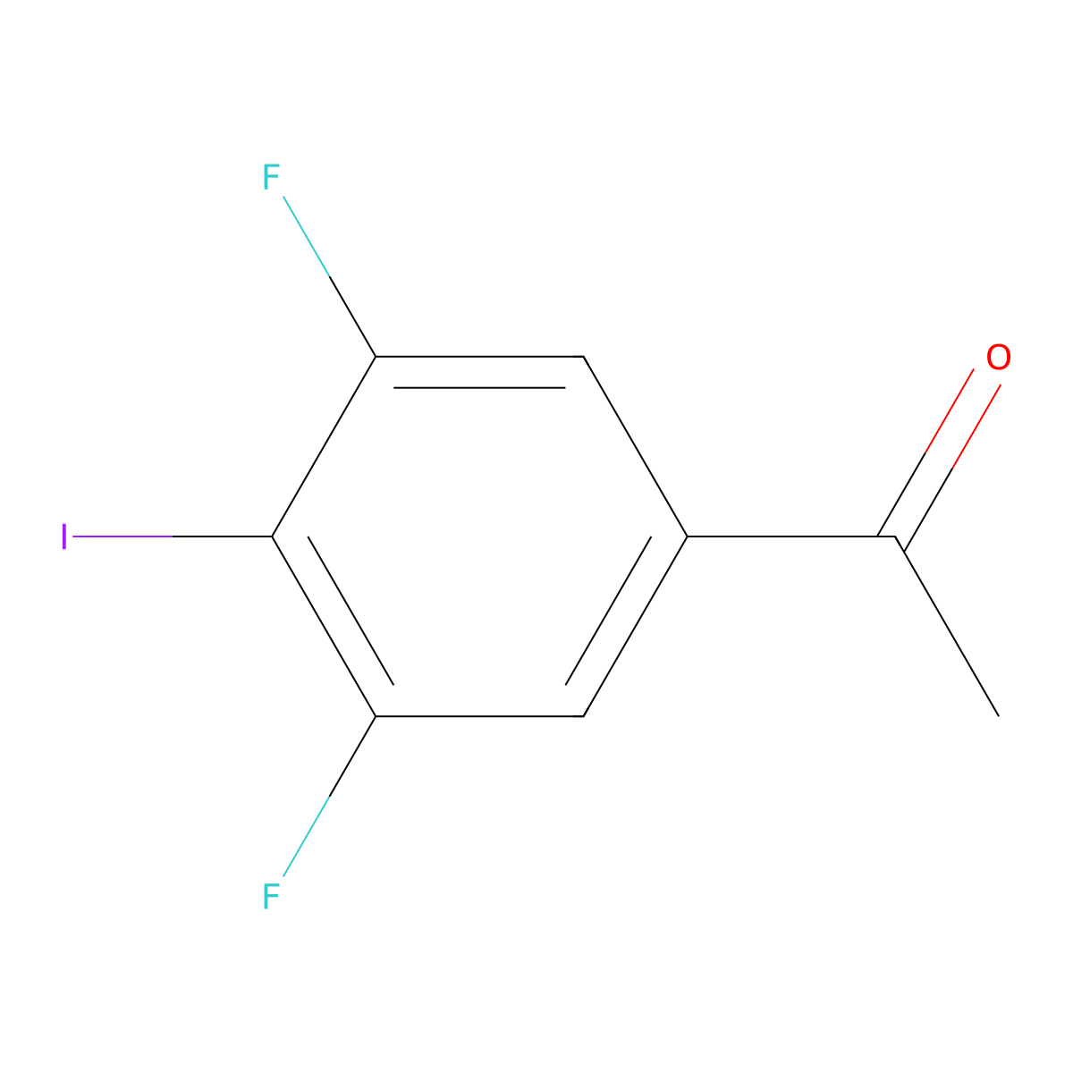 1-(3,5-Difluoro-4-iodophenyl)ethanone molecular structure, CAS 2383213-34-9