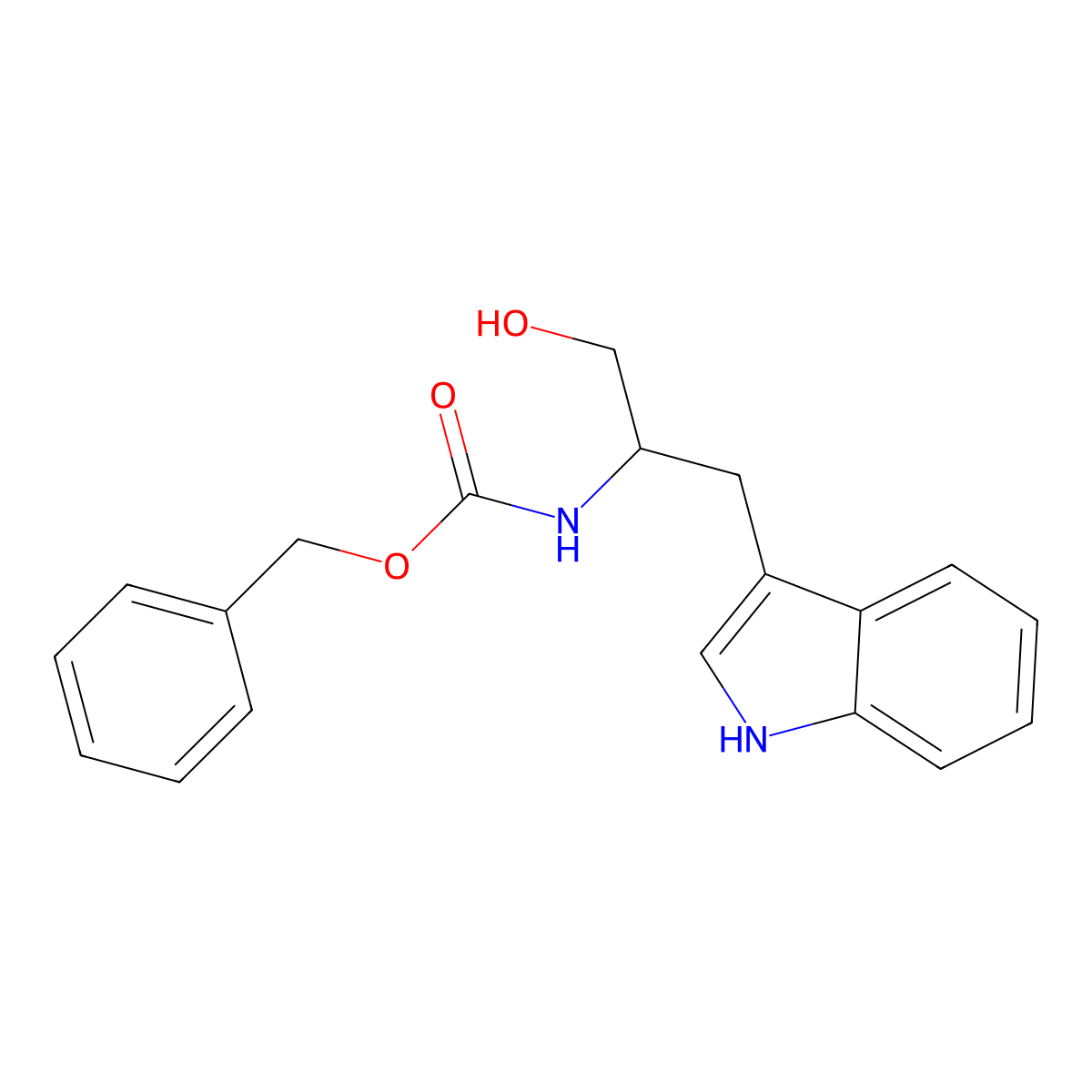Benzyl N-[1-hydroxy-3-(1H-indol-3-YL)propan-2-YL]carbamate molecular structure, CAS 2383228-56-4