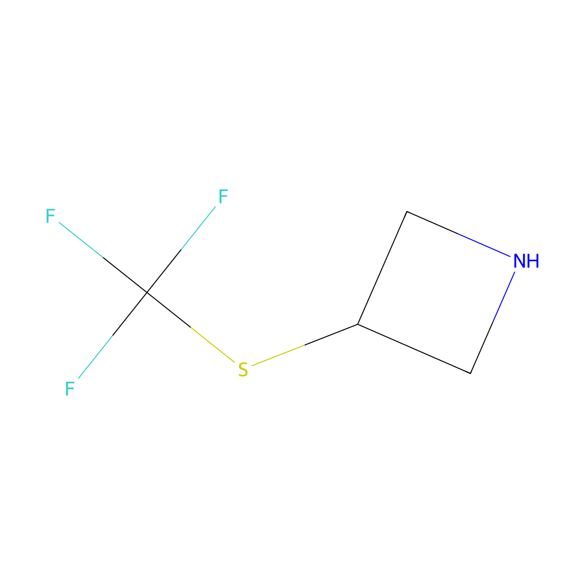 3-[(Trifluoromethyl)sulfanyl]azetidine molecular structure, CAS 2383235-40-1