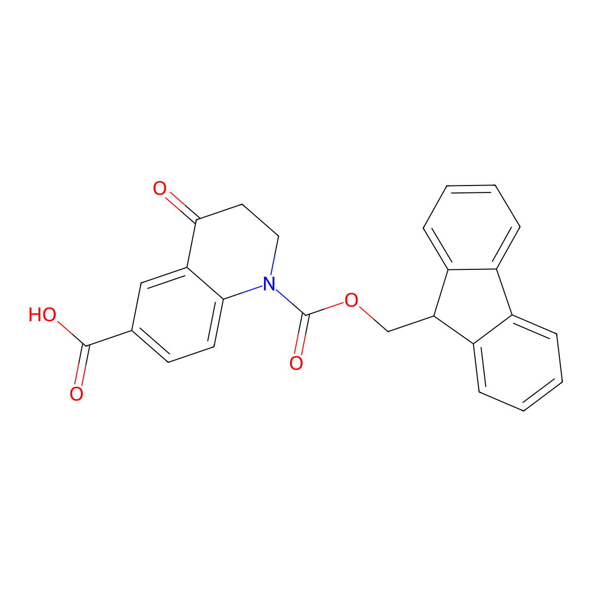 1-{[(9H-fluoren-9-yl)methoxy]carbonyl}-4-oxo-1,2,3,4-tetrahydroquinoline-6-carboxylic acid molecular structure, CAS 2383240-55-7