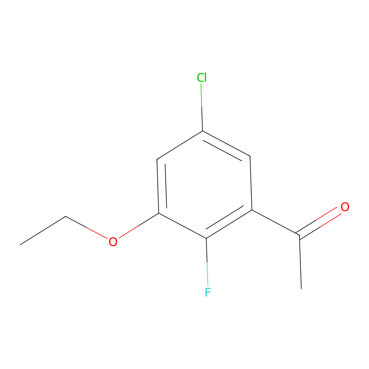 1-(5-Chloro-3-ethoxy-2-fluorophenyl)ethanone molecular structure, CAS 2383268-75-3