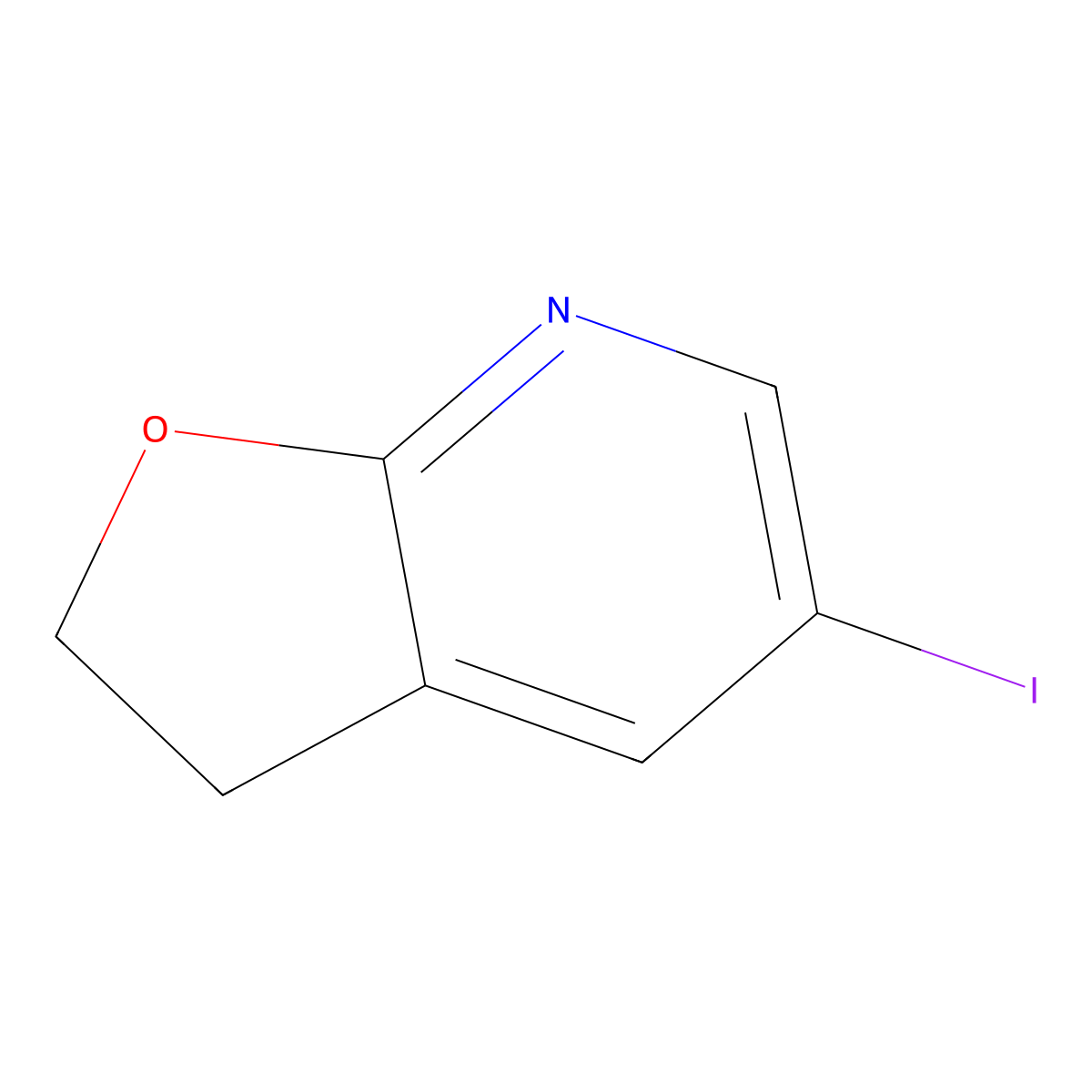 5-iodo-2H,3H-furo(2,3-b)pyridine molecular structure, CAS 2383276-33-1