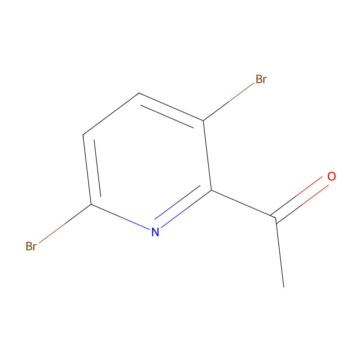 1-(3,6-Dibromopyridin-2-yl)ethan-1-one molecular structure, CAS 2383277-95-8