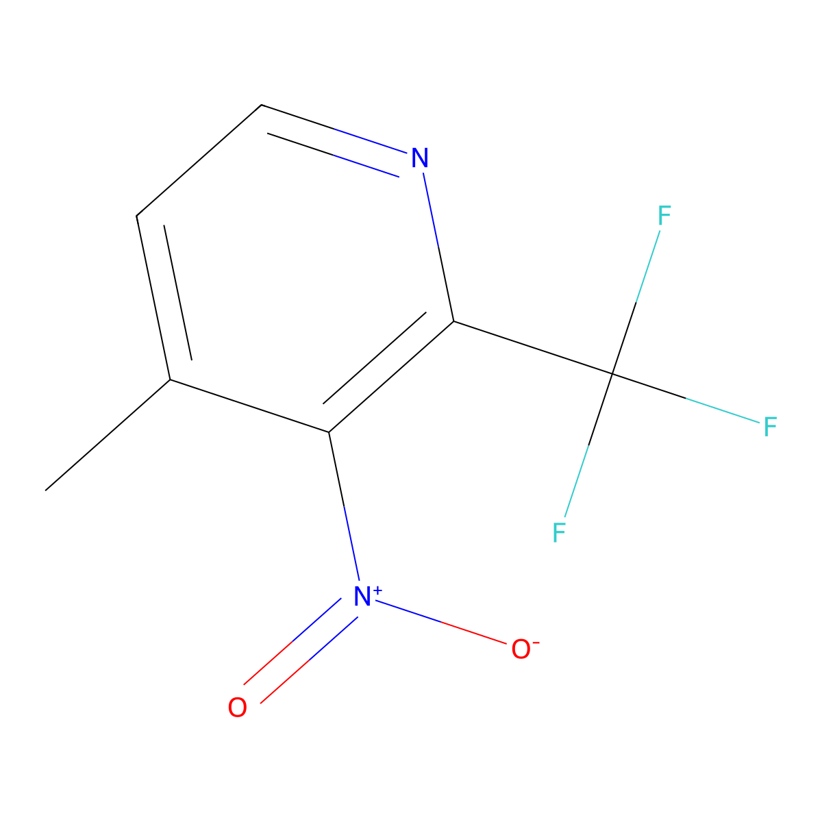 4-Methyl-3-nitro-2-(trifluoromethyl)pyridine molecular structure, CAS 2383289-66-3