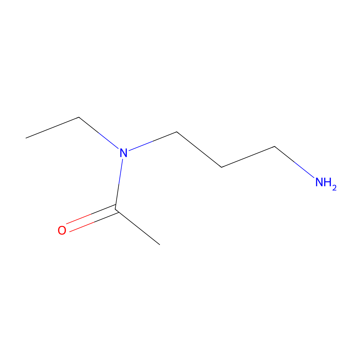 N-(3-aminopropyl)-N-ethylacetamide molecular structure, CAS 23833-91-2