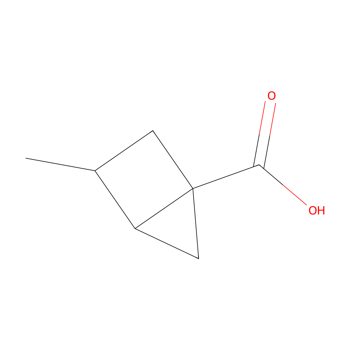 3-Methylbicyclo[2.1.0]pentane-1-carboxylic acid molecular structure, CAS 2383317-59-5