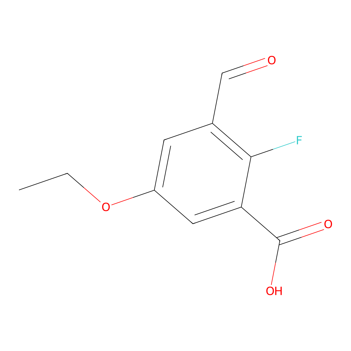 5-Ethoxy-2-fluoro-3-formylbenZoic acid molecular structure, CAS 2383334-35-6