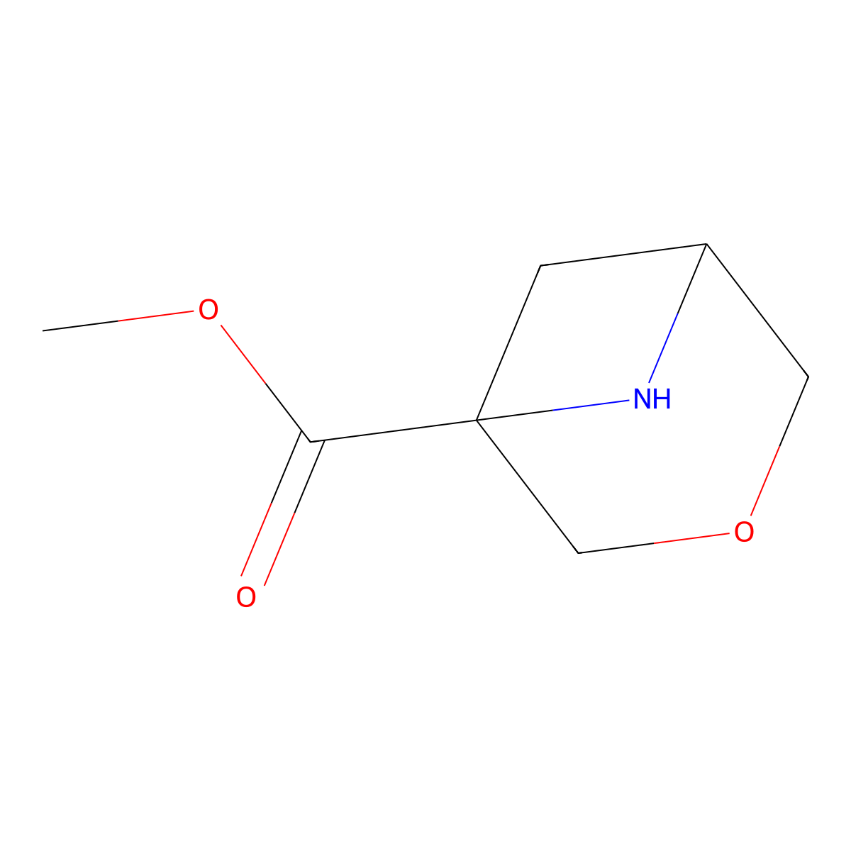 Methyl 3-oxa-6-azabicyclo[3.1.1]heptane-1-carboxylate molecular structure, CAS 2383341-68-0