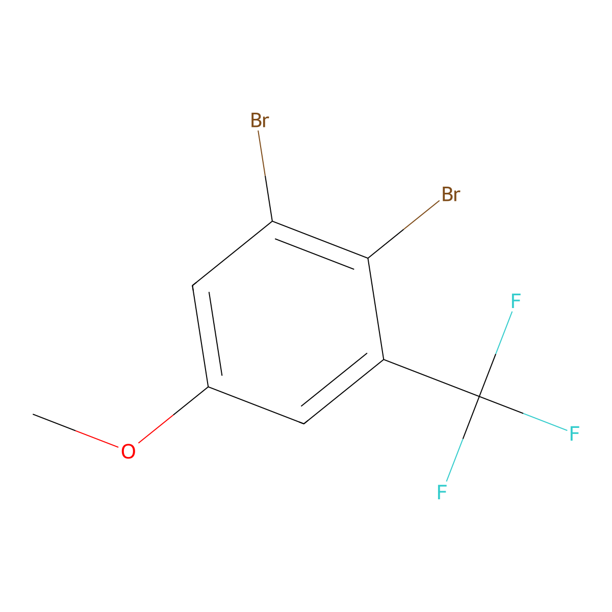 1,2-Dibromo-5-methoxy-3-(trifluoromethyl)benzene molecular structure, CAS 2383345-61-5