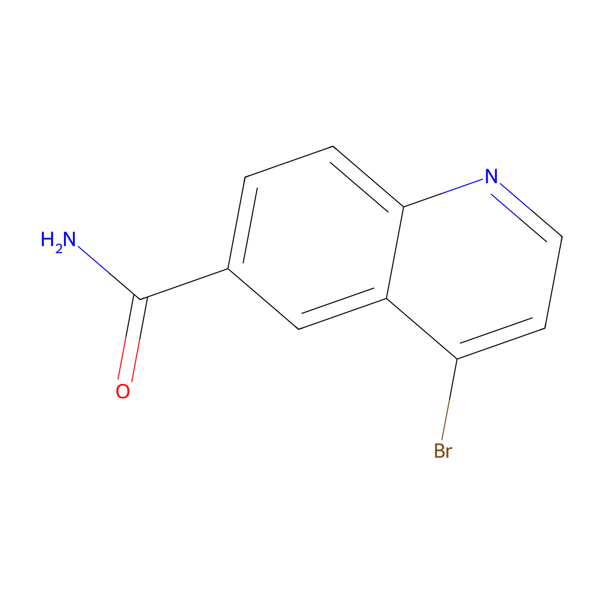 4-Bromoquinoline-6-carboxamide molecular structure, CAS 2383346-49-2