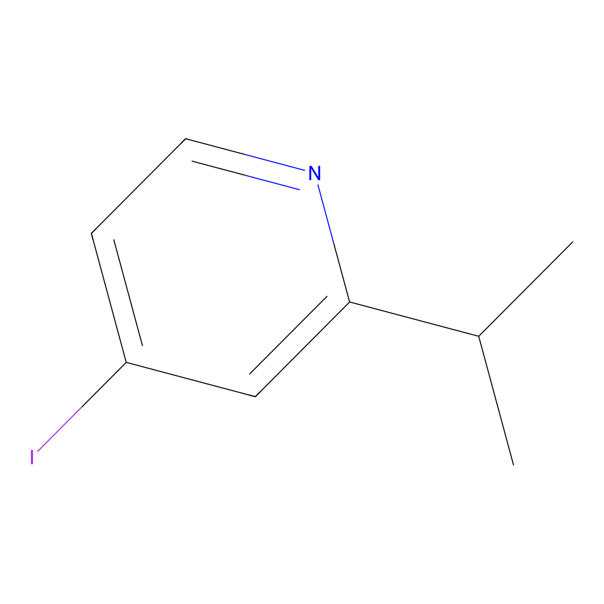 4-Iodo-2-(propan-2-yl)pyridine molecular structure, CAS 2383359-80-4