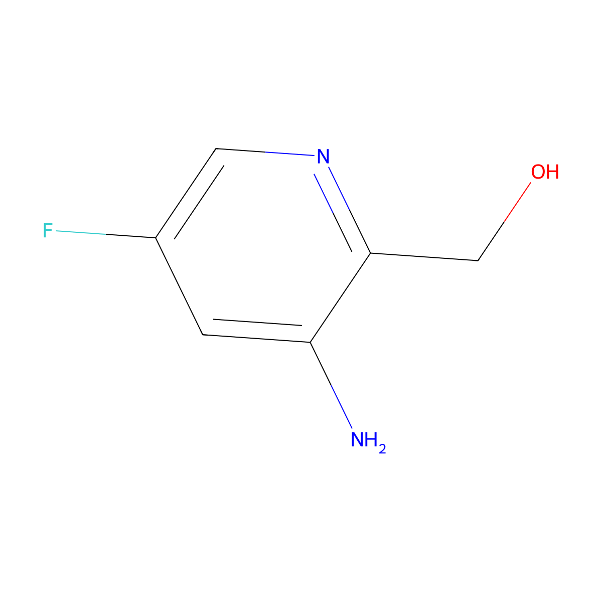 (3-Amino-5-fluoropyridin-2-yl)methanol molecular structure, CAS 2383369-74-0