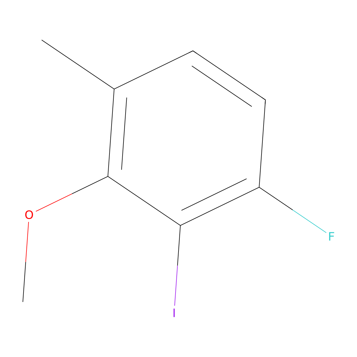 1-Fluoro-2-iodo-3-methoxy-4-methylbenzene molecular structure, CAS 2383375-38-8