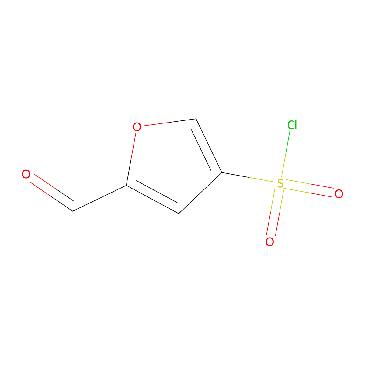 5-Formylfuran-3-sulfonyl chloride molecular structure, CAS 2383377-01-1