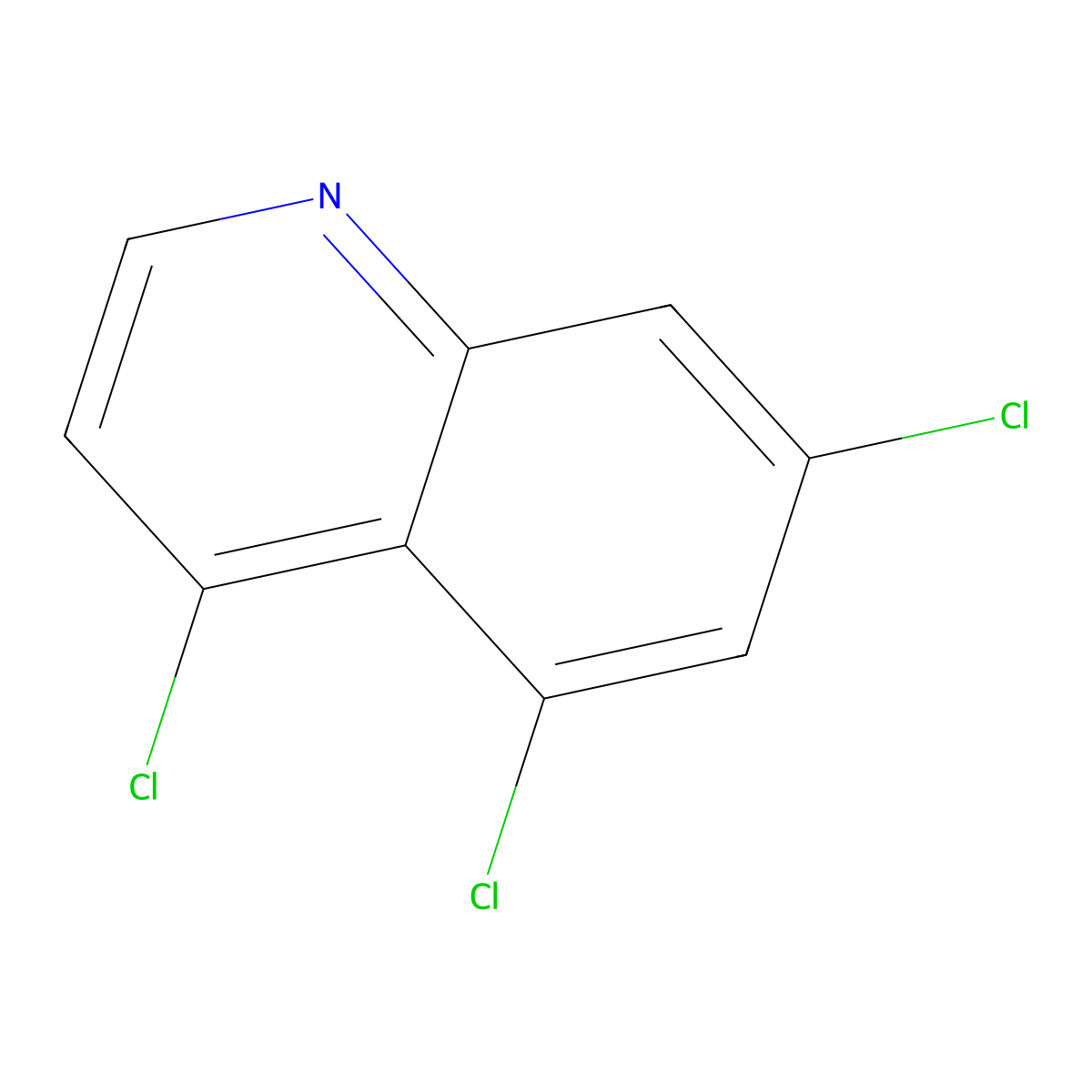 4,5,7-Trichloroquinoline molecular structure, CAS 23834-01-7