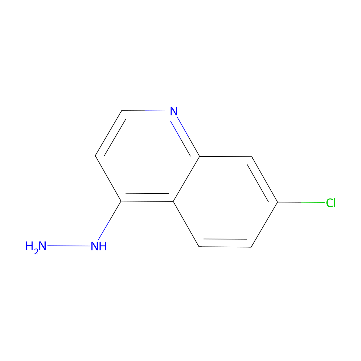 7-Chloro-4-hydrazinylquinoline molecular structure, CAS 23834-14-2