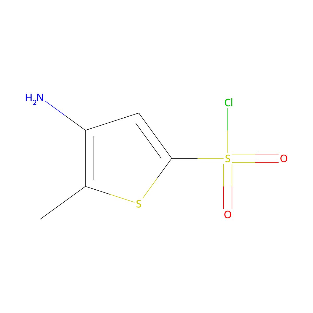 4-Amino-5-methylthiophene-2-sulfonyl chloride molecular structure, CAS 2383435-15-0