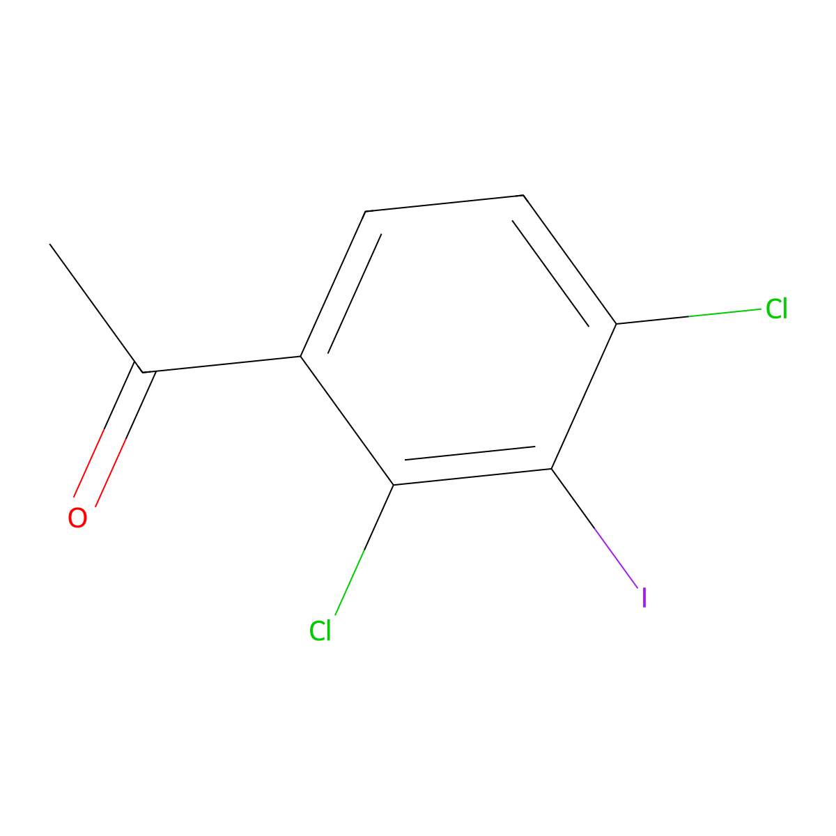 1-(2,4-Dichloro-3-iodophenyl)ethanone molecular structure, CAS 2383436-16-4