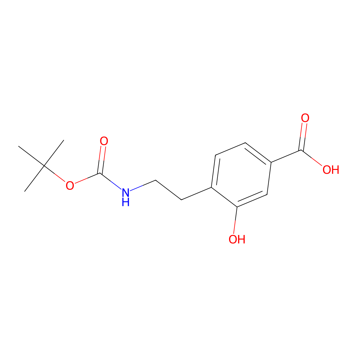 4-(2-{[(Tert-butoxy)carbonyl]amino}ethyl)-3-hydroxybenzoic acid molecular structure, CAS 2383437-70-3